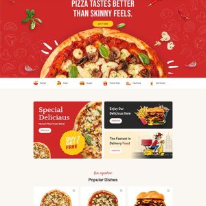 Install the pizza restaurant website template BHTP251