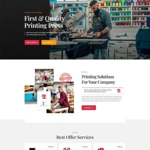 Advertising and printing media website template