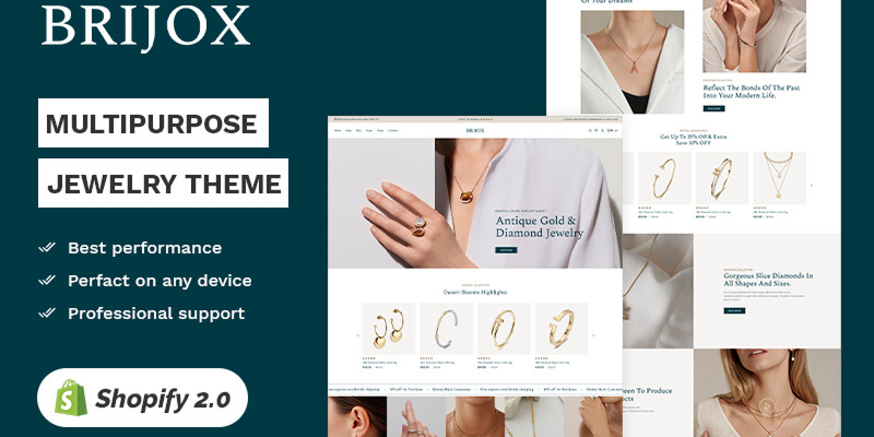 Brijox - A Luxurious Jewelry Shopify Theme