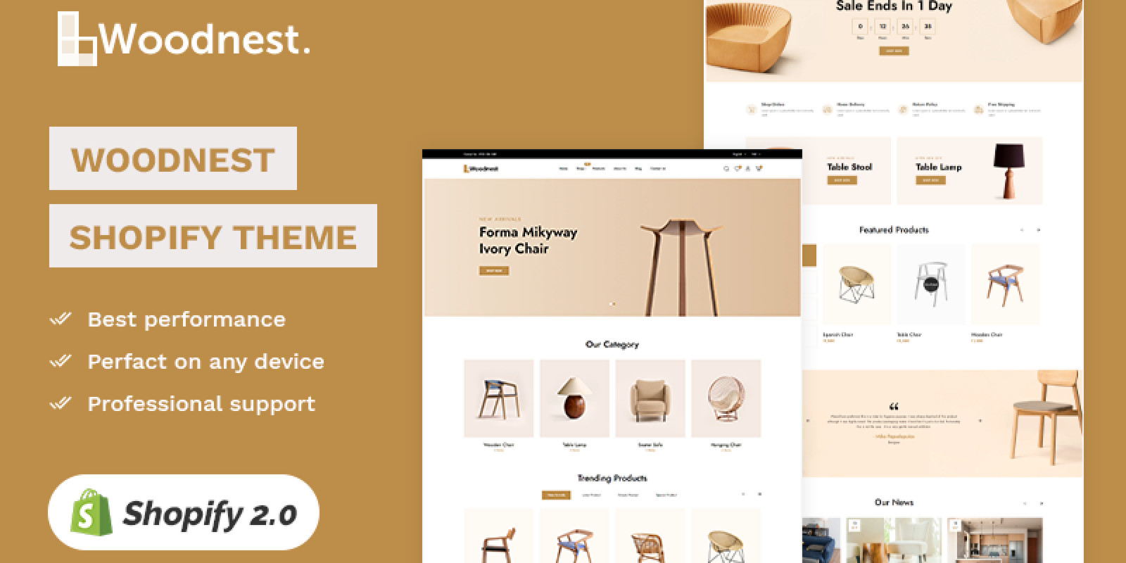 Woodnest - Home Decor Furniture Shopify Theme